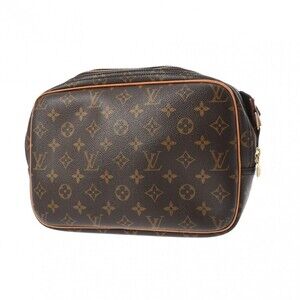 Louis Vuitton Brown Canvas Shoulder Reporter Bag Monogram